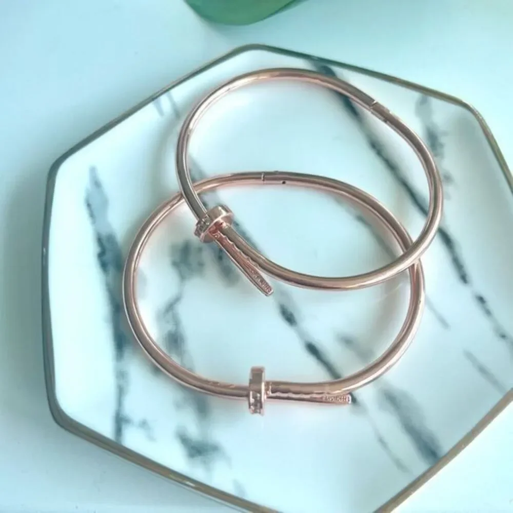Rose gold bangle bracelet